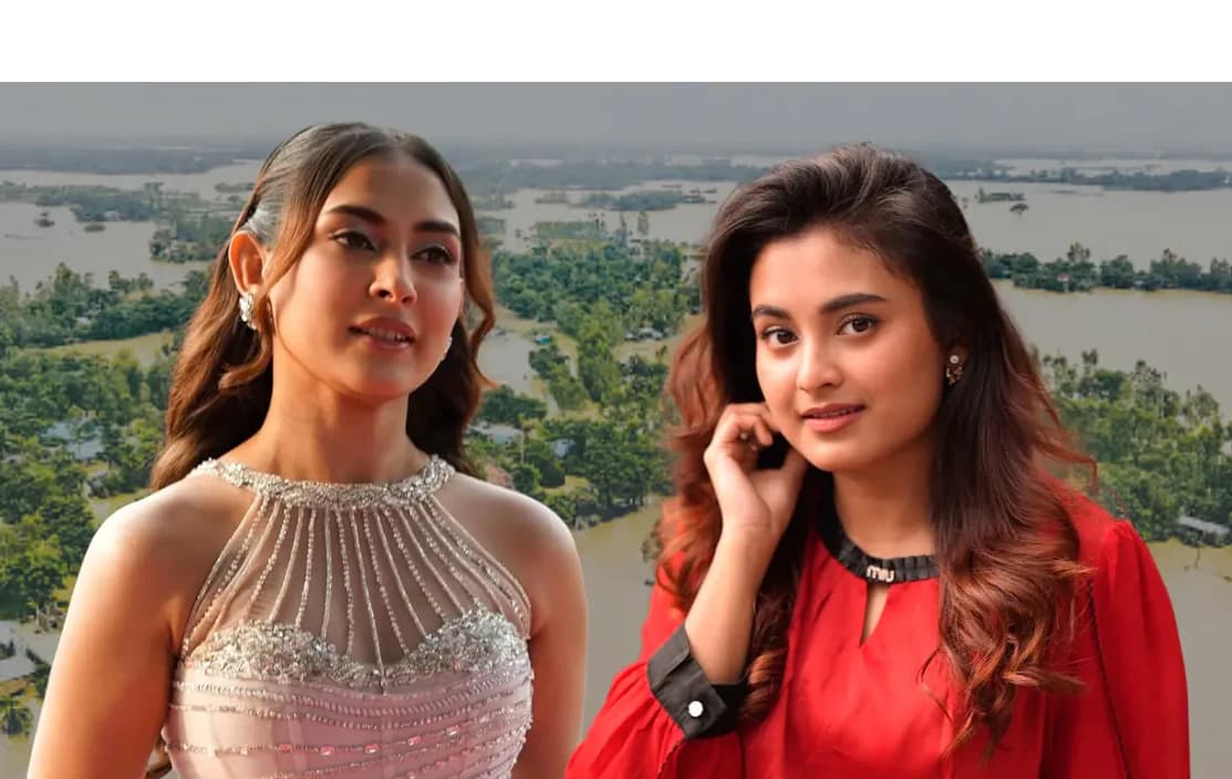 বন্যায় তলিয়ে গেছে ৭ জেলা: আর্তনাদে সহায়তার ডাক দিলেন মেহজাবীন ও তটিনীসহ তারকারা