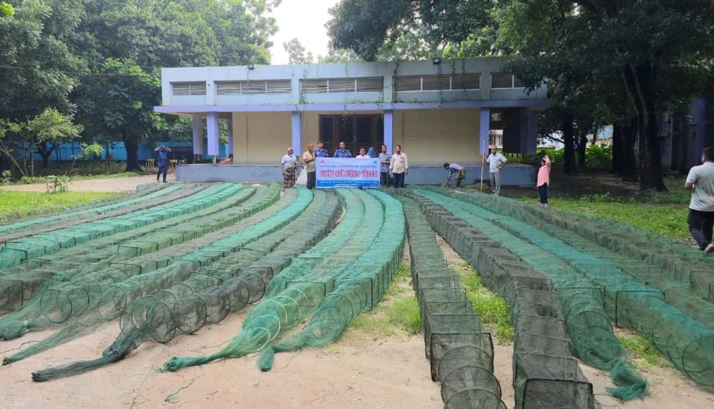 ঠাকুরগাঁওয়ের সালান্দর বিলে অভিযান: প্রায় লাখ টাকার নিষিদ্ধ জাল জব্দ, ধ্বংস