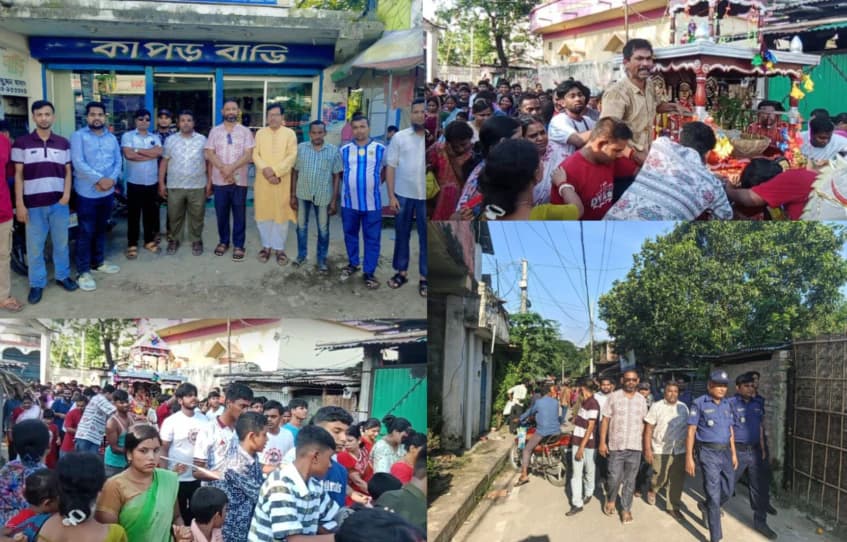 রাণীশংকৈলে রথযাত্রায় ভক্তদের উপচে পড়া ভিড়