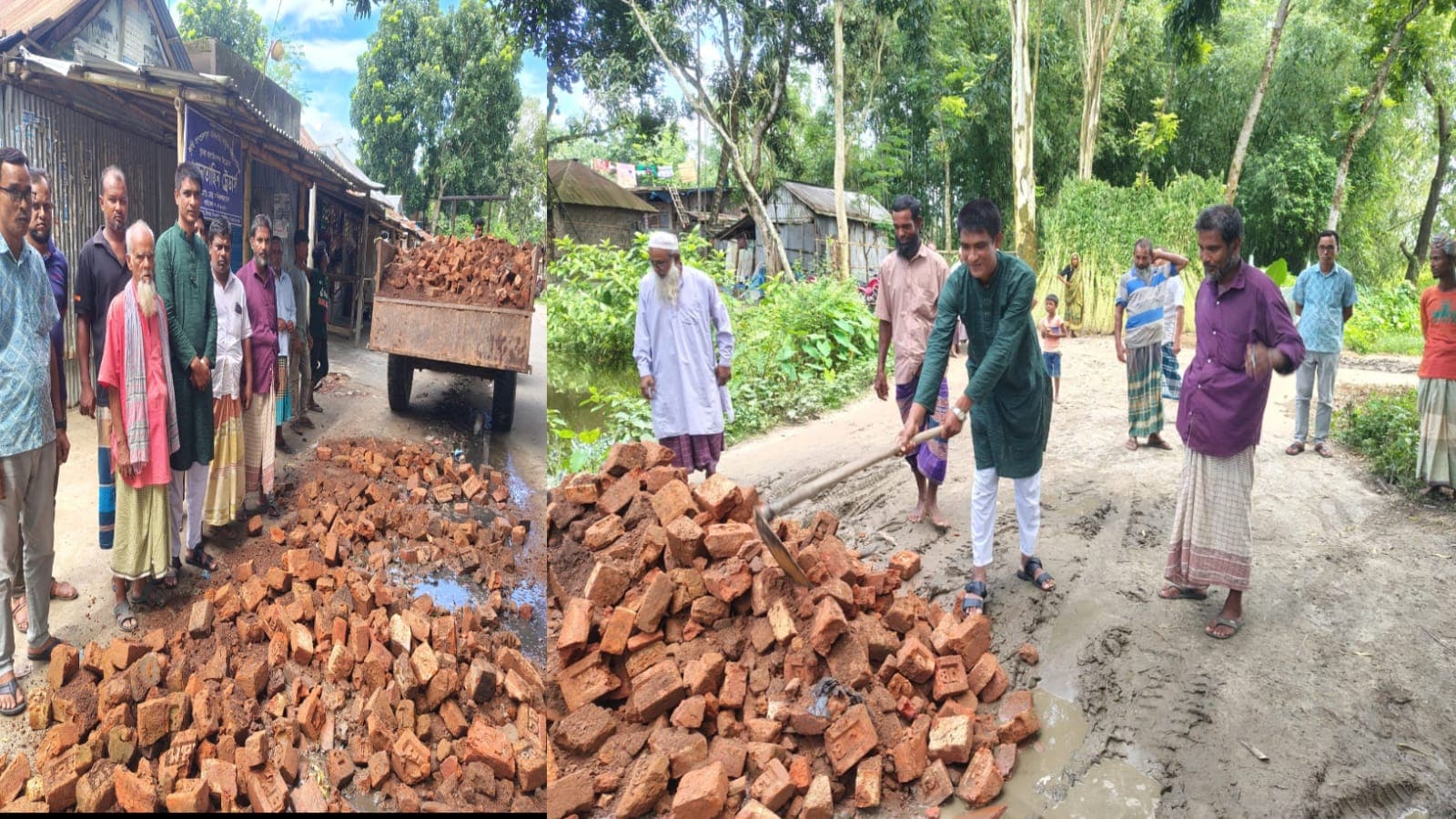 বীরগঞ্জে নিজস্ব অর্থায়নে সড়ক সংস্কার করে জনদুর্ভোগ লাঘবে দৃষ্টান্ত স্থাপন করলেন আহসান হাবীব শামীম