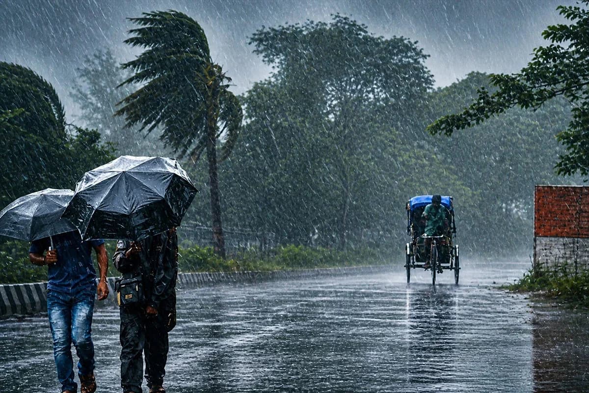 ৬০ কিমি বেগে ঝড়-বৃষ্টির সম্ভাবনা ৬ অঞ্চলে, নদীবন্দরগুলোতে ১ নম্বর সতর্ক সংকেত