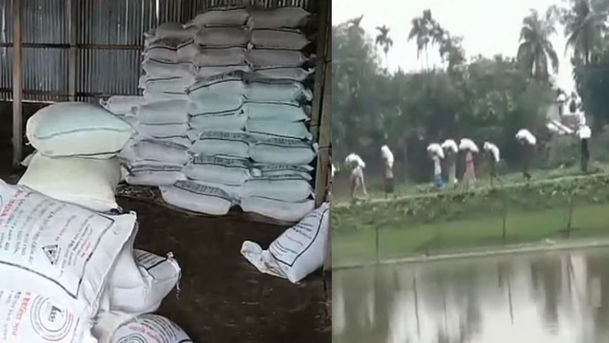 টাকার বিনিময়েও সার মেলেনি, দিশেহারা কৃষকদের তাণ্ডবে কুড়িগ্রামে গোডাউন ভেঙে সার লুট