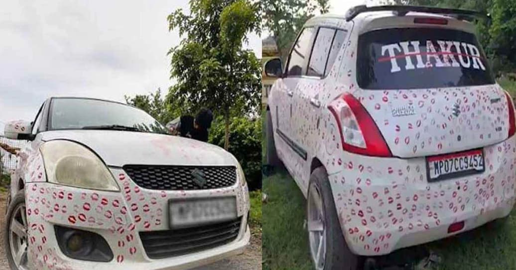 প্রেমিকের গাড়িতে প্রেমিকার ৩৪০০ চুমুর দাগ, জরিমানা গুণল পুলিশে