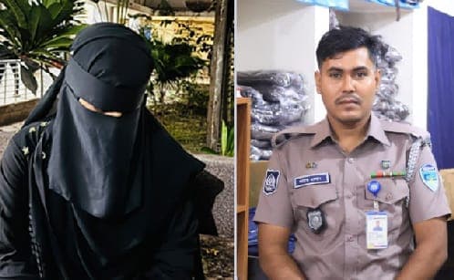 নদীতে ঝাঁপ দিয়ে আত্মহত্যার চেষ্টা করা নারীকে বাঁচালেন পুলিশ সদস্য অমিত 