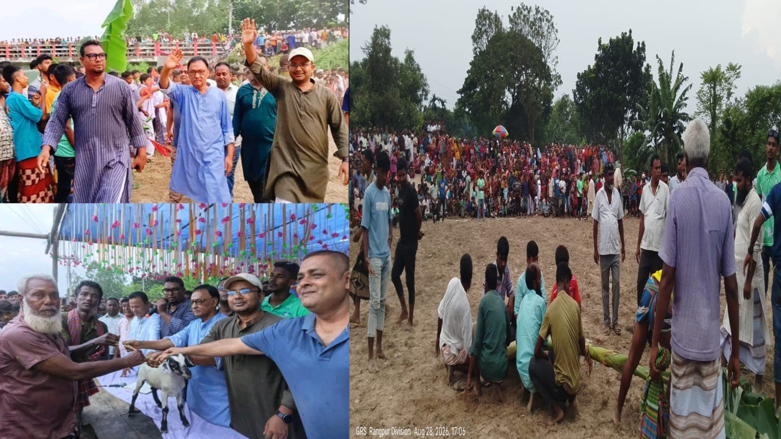 বীরগঞ্জে লোকজ সংস্কৃতির জয়জয়কার: হাজারো মানুষের উপস্থিতিতে জমকালো ‘পাতা খেলা’