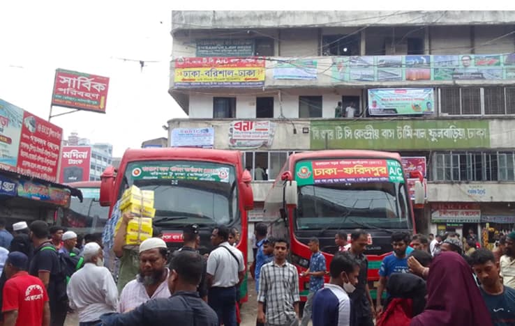 কেরানীগঞ্জ যাচ্ছে ফুলবাড়িয়া বাস টার্মিনাল