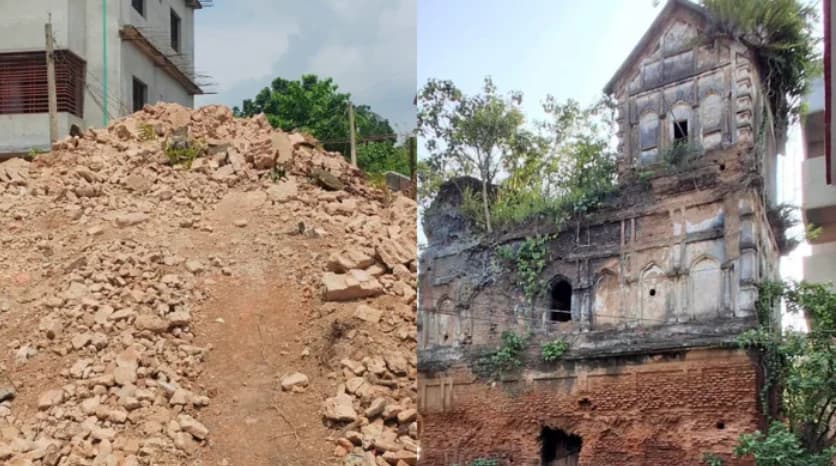 শরীয়তপুরে ৪০০ বছরের ইতিহাস গুঁড়িয়ে দিল ভেকু: রামঠাকুরের স্মৃতিবিজড়িত ভবন ভাঙার ঘটনায় তীব্র ক্ষোভ