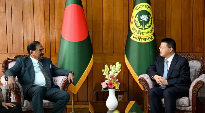 বিনিয়োগ বৃদ্ধি ও রোহিঙ্গা সংকট নিরসনে চীনের সহযোগিতা কামনা করলেন স্পিকার হাফিজ উদ্দিন আহমদ