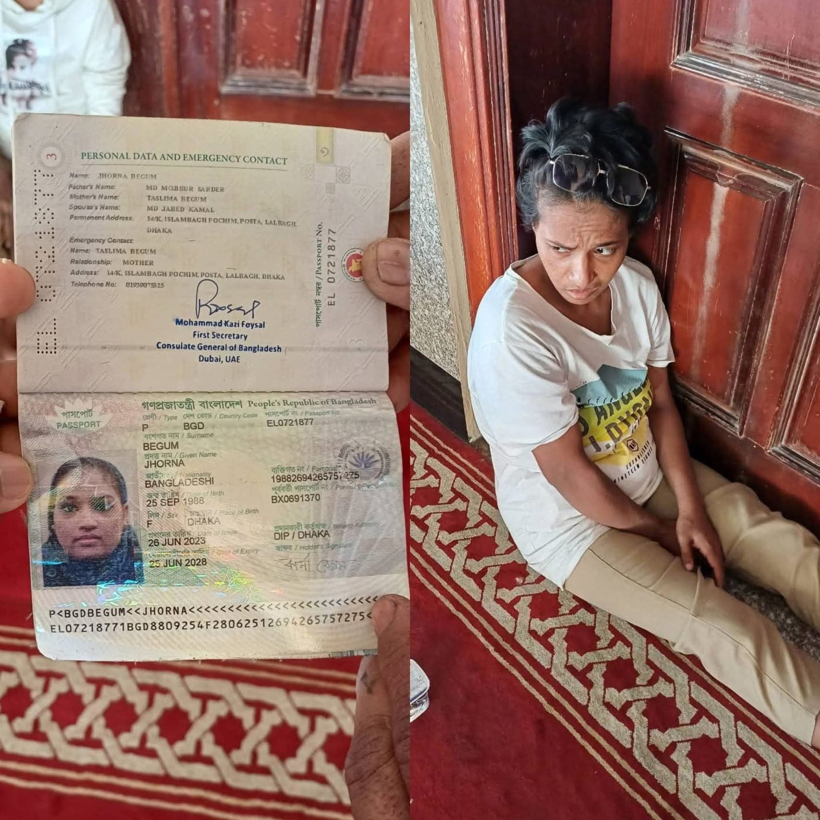 আজমানে মসজিদের পাশে বাংলাদেশি নারী, পরিবারের সন্ধান চায় প্রবাসীরা