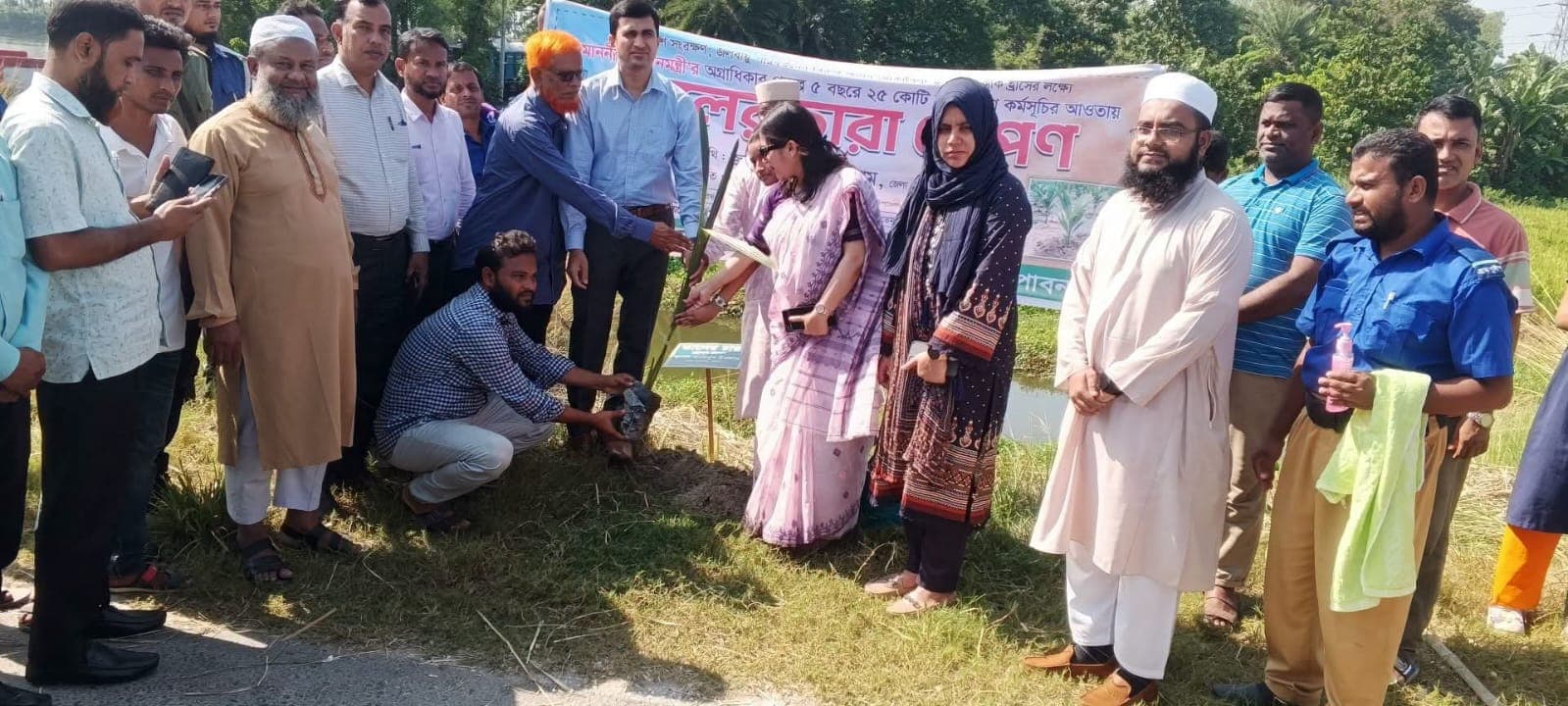 পাবনার ফরিদপুরে তাল গাছের চাঁরা রোপণ উদ্বোধন করেন আমিনুল ইসলাম জেলা প্রশাসক পাবনা