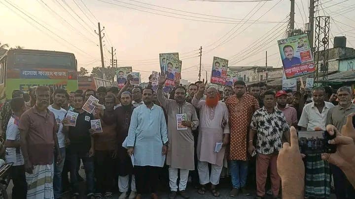 রূপসার নৈহাটিতে গণসংযোগে ঝড় তুললেন চেয়ারম্যান প্রার্থী সাইফুর রহমান