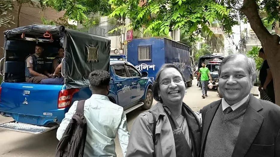 প্রিজন ভ্যানে করে স্বামীর জানাজায় অংশ নিলেন কারাবন্দি সাবেক মন্ত্রী দীপু মনি